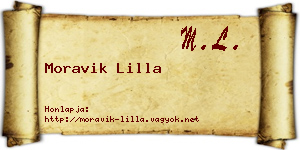 Moravik Lilla névjegykártya